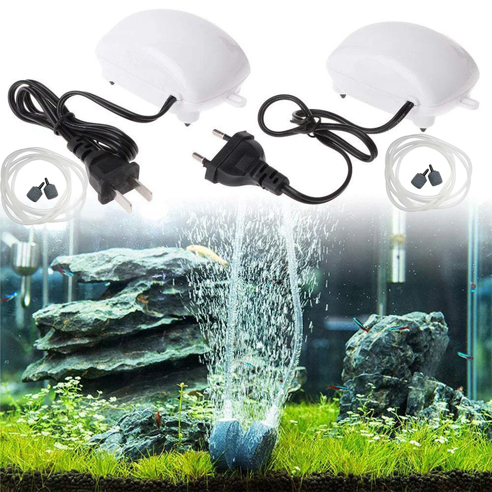 

Silent 110 ~ 120V 2.5W Aquarium Air Pump Fish Tank Air Bubble Compressor Aerator Oxygen Air Pump Mini Air Compressor Pump
