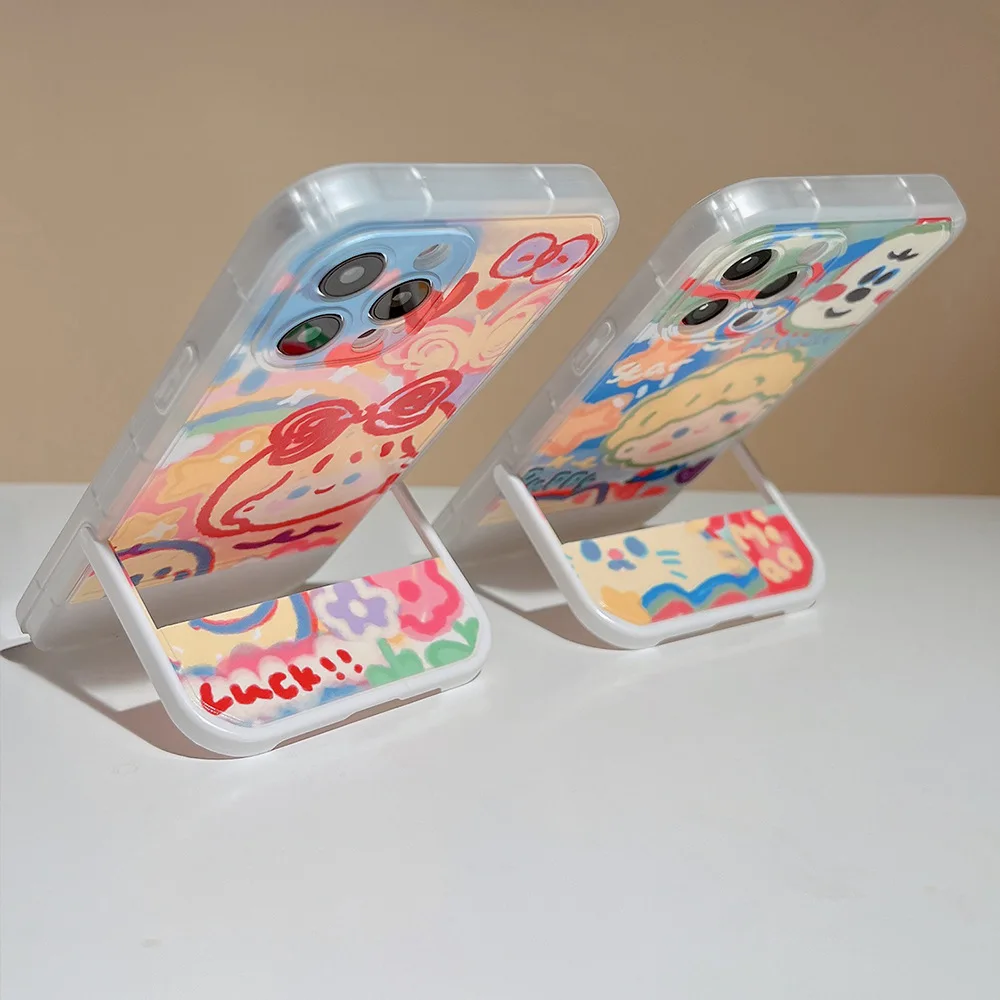 Drawing Cartoon Lovers Graffiti Phone Case For iphone 14 13 12 11 Pro Max X XR XSMAX 7 8 Plus SE TPU Case Cover New Products