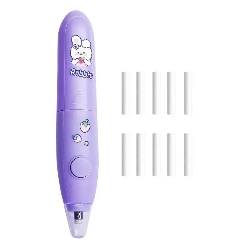 

Battery Operated Eraser Detailer Tool Electric Drawing Eraser With 10 Refills Cartoon Design Electric Eraser For Sketching