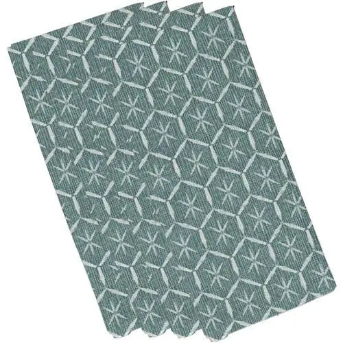 

Simply Daisy 18" x 18" Green Tufted Napkins, Set of 4