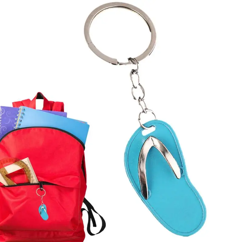 

Fashion Simple Metal Pendant Keychain Shoe Slipper Keyring Jewelry Bag Car Charm Accessories Unique Keyring Gift