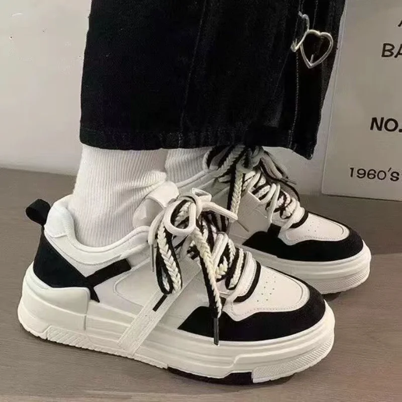 SHANPA 2023 Spring and Autumn Versatile Sports Shoes for Women Niche Original Korean Fashion Casual Student White Shoes