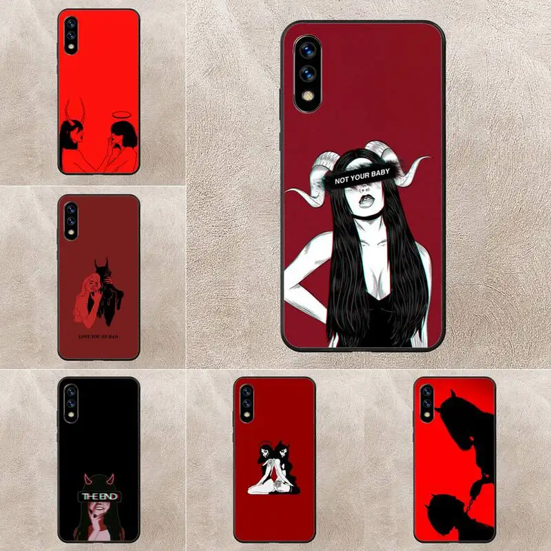 

Sexy Devil Woman Phone Case For Huawei G7 G8 P7 P8 P9 P10 P20 P30 Lite Mini Pro P Smart Plus Cove Fundas