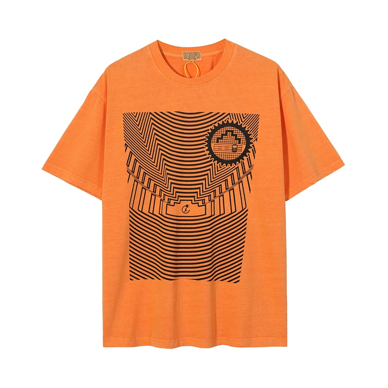 

Футболка мужская и женская с круглым вырезом, уличная одежда с рисунком пирамиды, хлопковый Повседневный Топ оверсайз в стиле хип-хоп