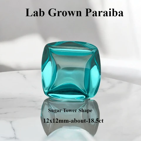 Лабораторный сапфир Параиба грушевидной огранки 0.72-27 ct с сертификатом AGL