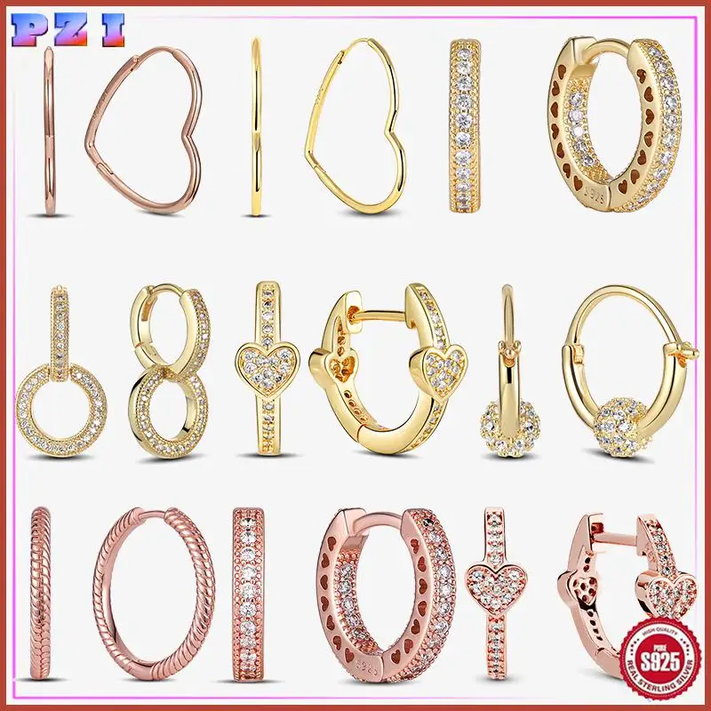 2025 Фирменные новые серьги из серебра 925 пробы оригинальные брендовые круглые