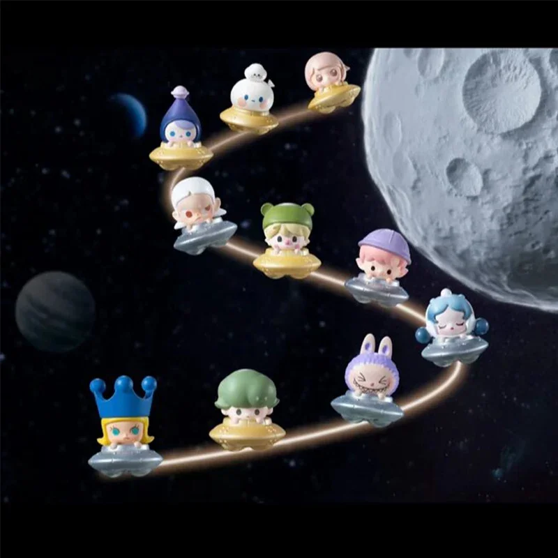 POP MART BEAN Little Saucer Series BOBO &amp COCO CHAKA Labubu Dimoo Skullpanda Pucky Molly Фигурка Куклы Игрушки Подарок