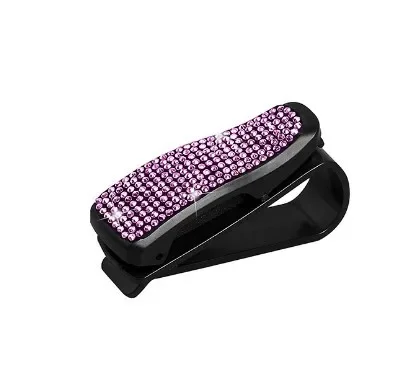 

Держатели для очков с бриллиантами, автомобильный солнцезащитный козырек, крепление для очков с зажимом для билетов, аксессуары для салона автомобиля, держатель для очков