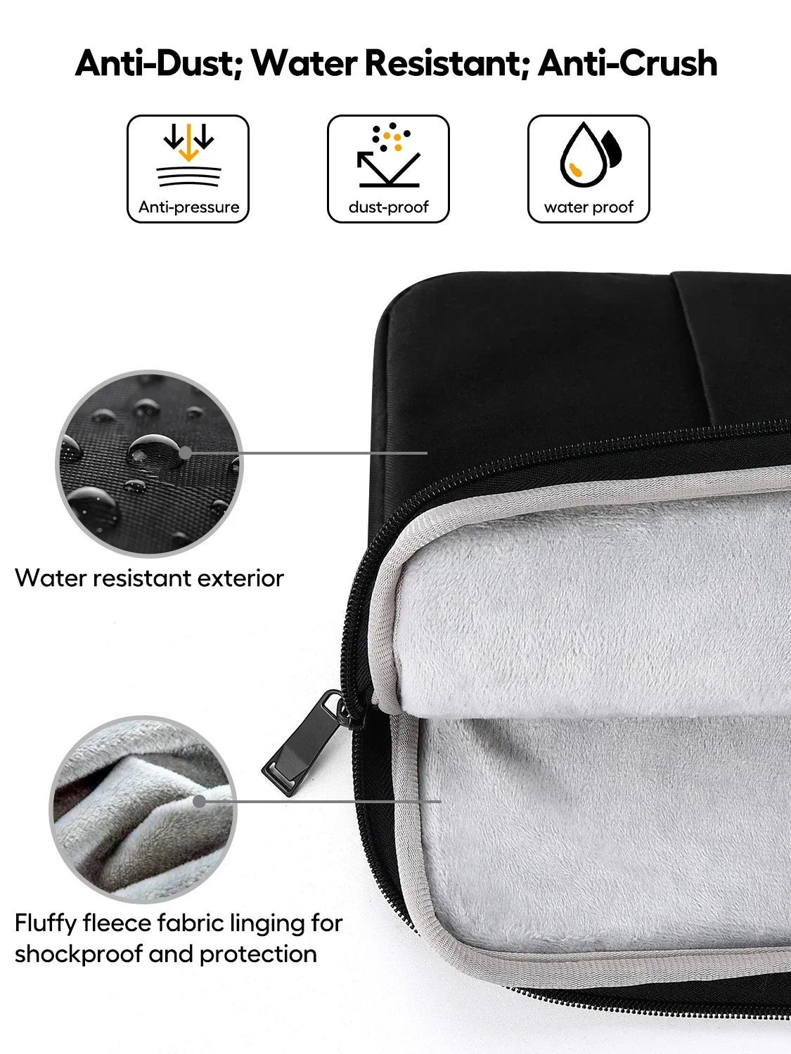 Сумка для ноутбука 19 5 дюйма из полиэстера защитный Вертикальный чехол с карманом