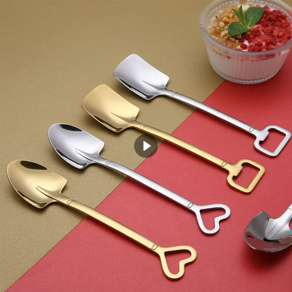 

2 шт., ложка для мороженого и кофе, из нержавеющей стали