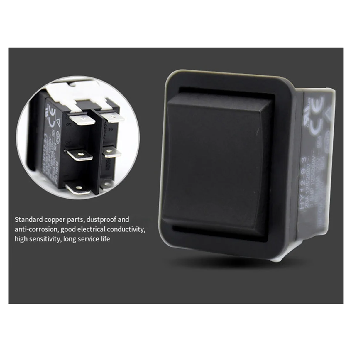 Кулисный переключатель HY12-9-3 6-контактный промышленный электрический кулисный 125