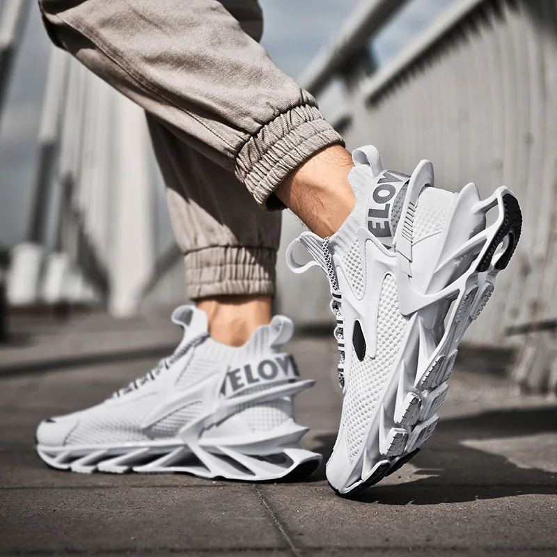 Sports Shoes Men's Autumn Breathable Blade Men's Shoes Flying Woven Shoes Running Tide Shoes Sports Spring Running Shoes