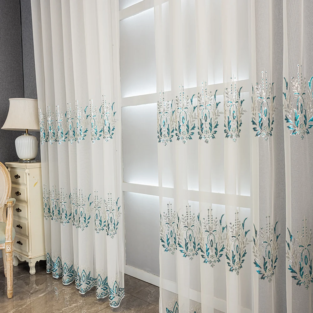 LOZUJOJU вафельная занавеска в европейском стиле с цветочной вышивкой вуаль