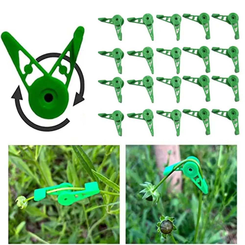 

20/40pcs 360 Degrees Adjustable Plant Branches Bender Bending Growth Trainer Clips Low Stress Control Fixing Clamp Garden Tool