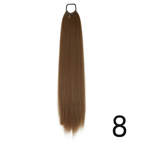 Синтетические удлинители волос для конского хвоста, длинные прямые накладные конские хвосты, накладные волосы, 24 дюйма для белых и черных женщин