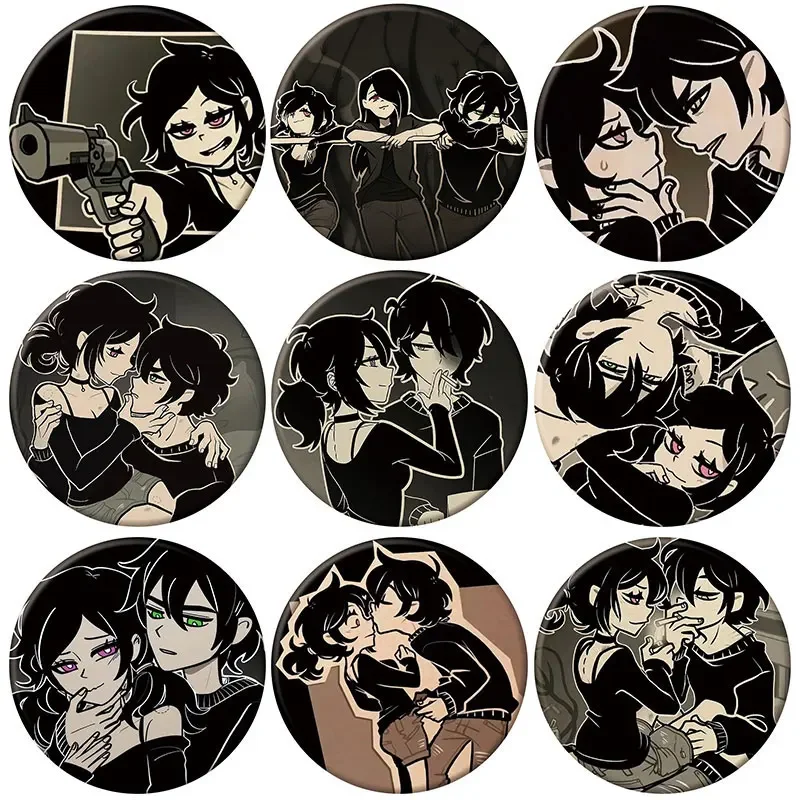 58 мм аниме Трана Энди и Леайлли броши-булавки для женщин игровой значок булавки