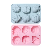 pumpkin mold autumn harvest themed oak leaf turkey silicone baking pan diy complementary food cake decorating silicone mold