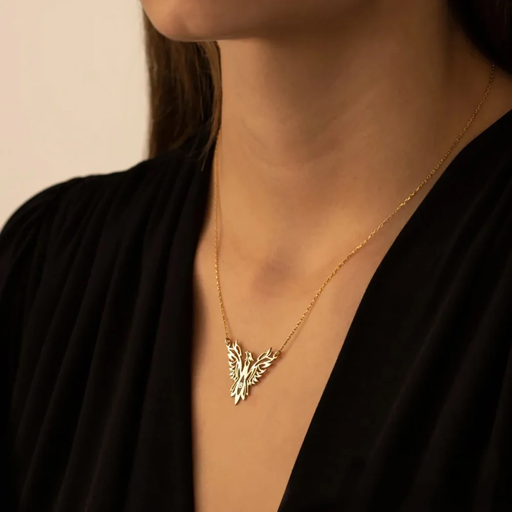 

Stainless Steel Phoenix Necklace Origami Bird Pendant Lucky Gift Chain Chokers Bijoux Femme Wholesale Dropshipping Jewelry