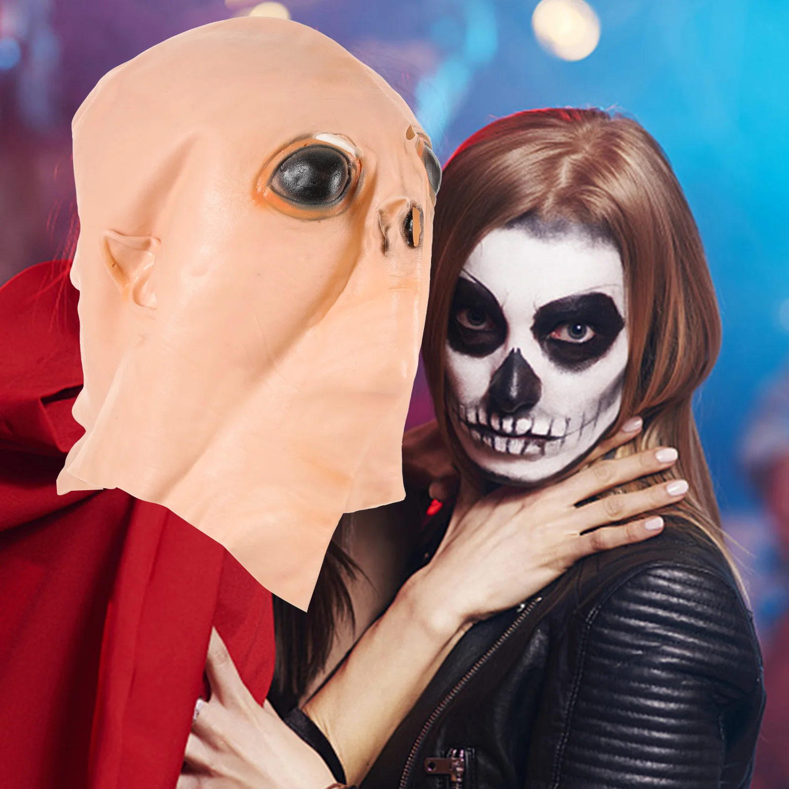 

Halloween Masquerade Horror Alien Headgear Mask Cosplay Masks Costume Prop Accessory Masquerade Mask UFO Headgear for Bar and