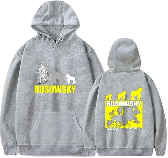 Фото Толстовка унисекс Merch Rusowsky Europa Tour 2026 с капюшоном №3
