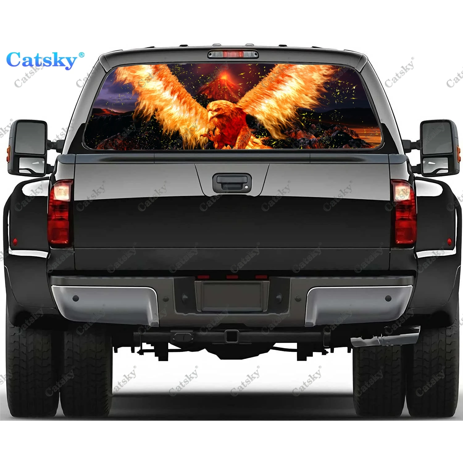 

eagle animal Window Decal Sticker Graphic PVC Decorative Truck Sticker Perforated Vinyl Universal Sticker