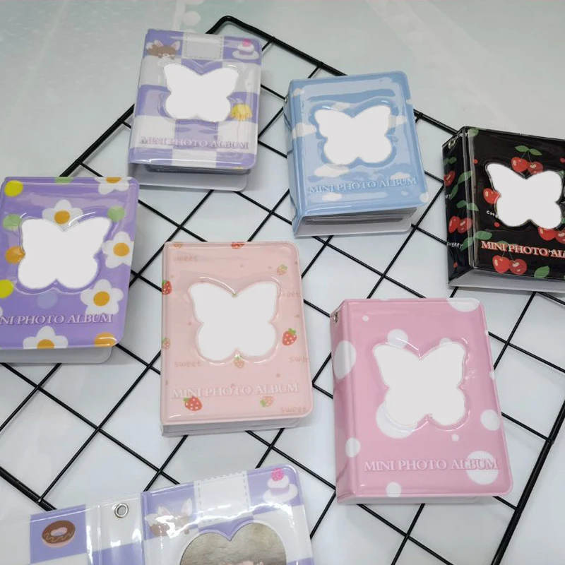 

3 Inch Kpop Card Binder Photo Album Butterfly Love Hollow 40 Pockets Name Card Book Photo Album Card Photocard Card ID Holder