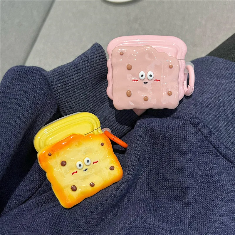 

Cute Cartoon Soda Biscuit Airpods Bluetooth Headset Case For Airpods1/2/3/Pro/Pro2 Silicone With Lanyard