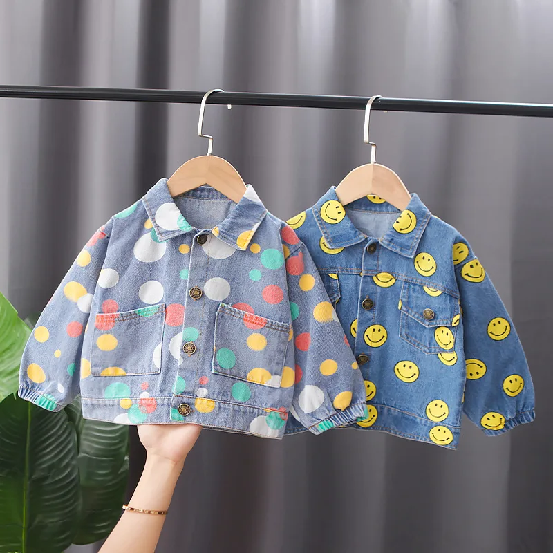 

Girls Denim Coats Spring Autumn 1 2 3 4 5 Years Old Children Fashion Jackets Clothes For Baby Outfits Kids Outerwear Tops 2022
