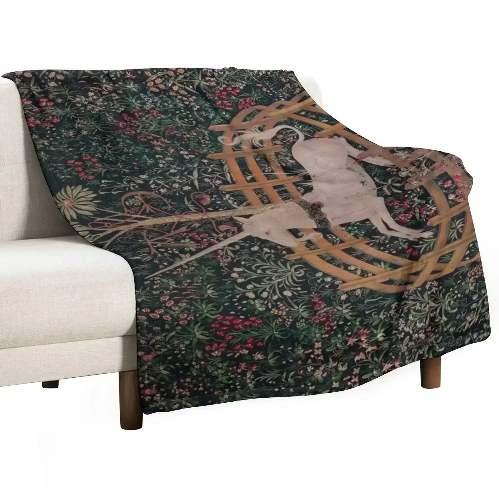 Единорог Волшебное животное Средневековое искусство Пледы и пледы для