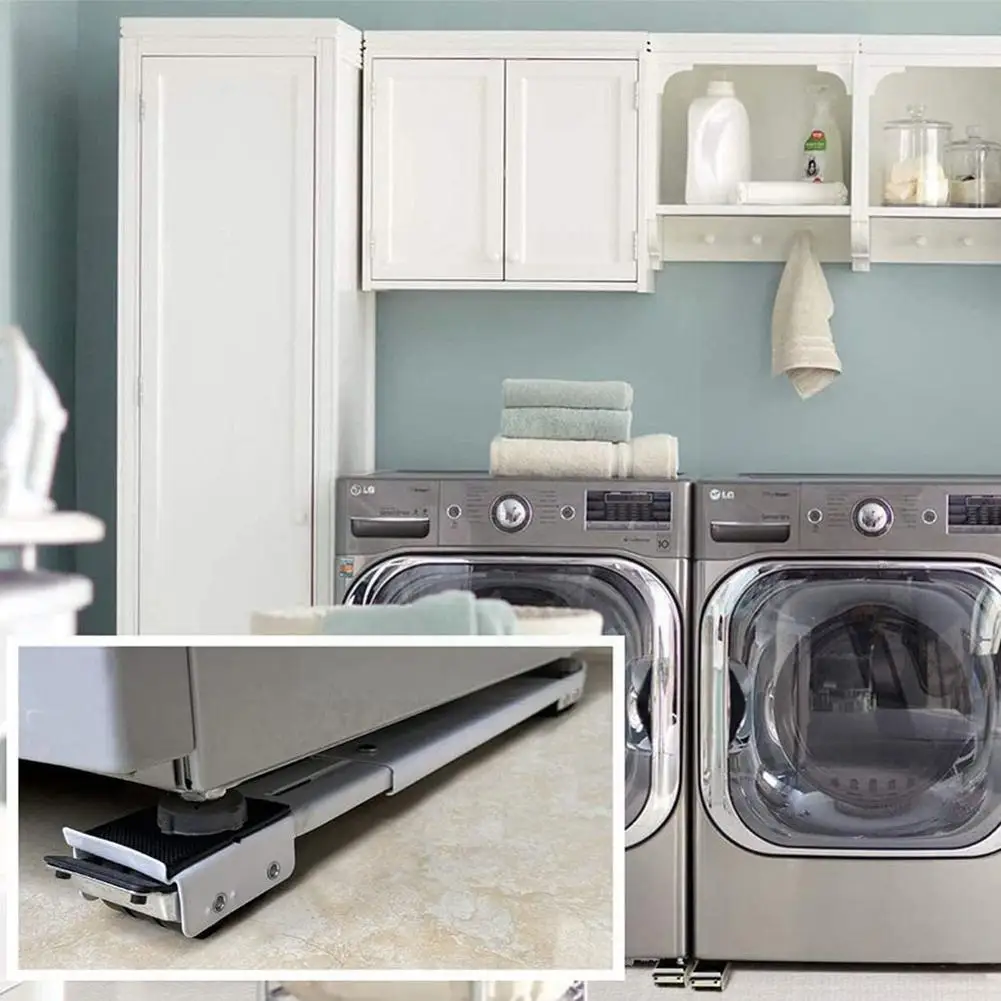 

Washing Machine Stand Movable Refrigerator Raised Base Wheel Appliance Bathroom Bracket Kitchen Mobile Home Roller Accessor H6D2