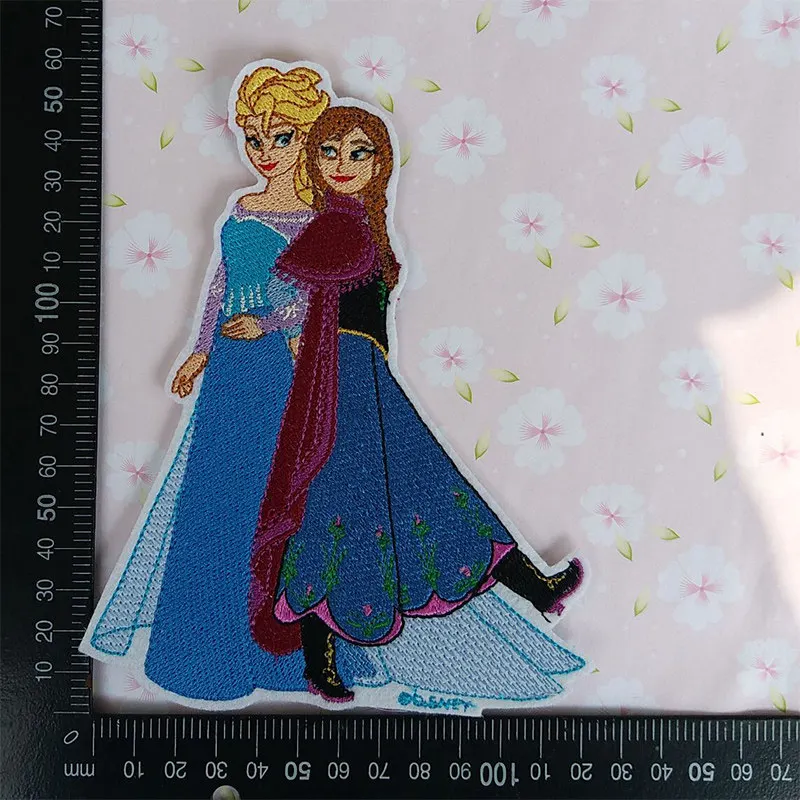 Фото Нашивки Disney для одежды: Принцесса Эльза, наклейки Frozen, нашивки для ремонта детской одежды, декоративные нашивки-цветы №3
