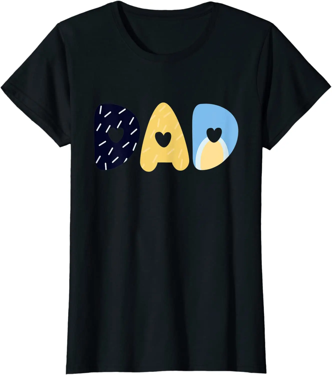 

2022 Men's Cute Summer T-shirt Blue Mom and Dad Love Father's Day Men's wear