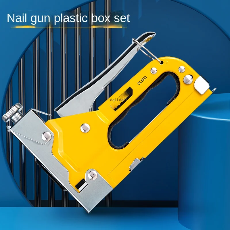 Stapler Nail Gun Staple Heavy Duty Furniture Tool for Wood Stainless Steel Metal Hand Tool for Home/DIY with Staples Tool Set