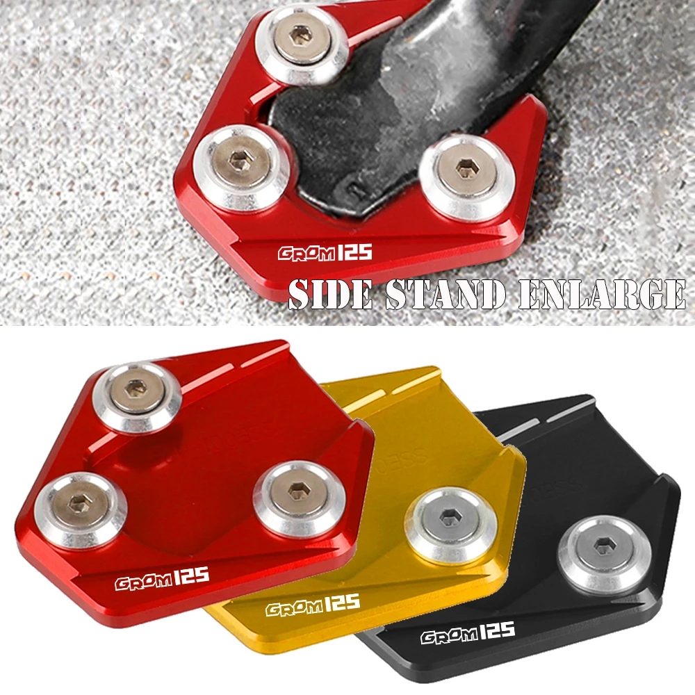 

Motorcycle CNC For Honda Grom 125 MSX125 2013-2023 2022 2021 2020 Kickstand Foot Side Stand Enlarge Extension Pad Support Plate