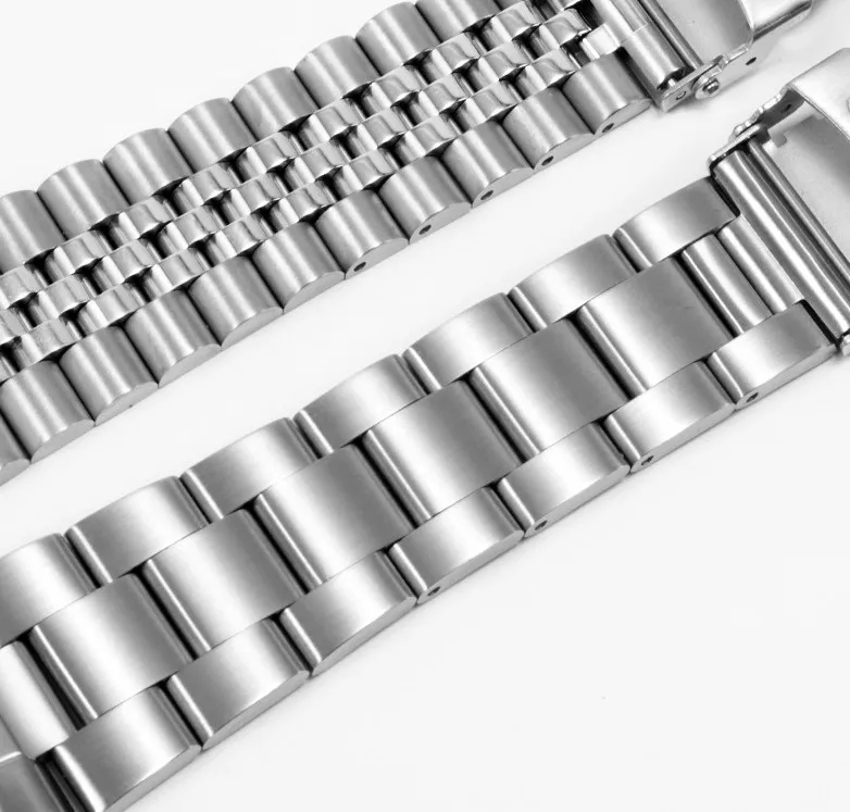 New Solid 18mm 20mm 21mm 22mm 24mm Jubilee Watch Band Stainless Steel Bracelet Strap For Seiko