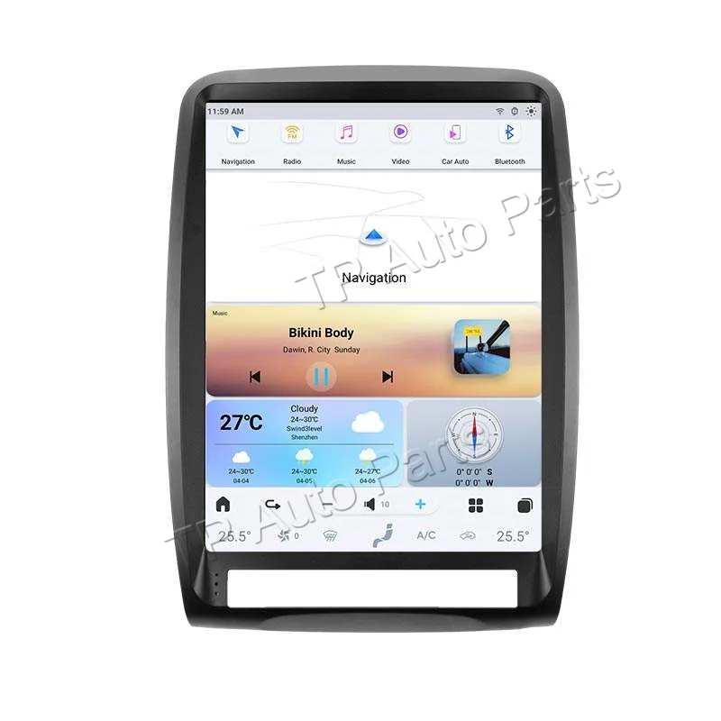 TP автозапчасти Tesla Style вертикальный экран Автомобильный Android 12 1 планшет GPS для Dodge