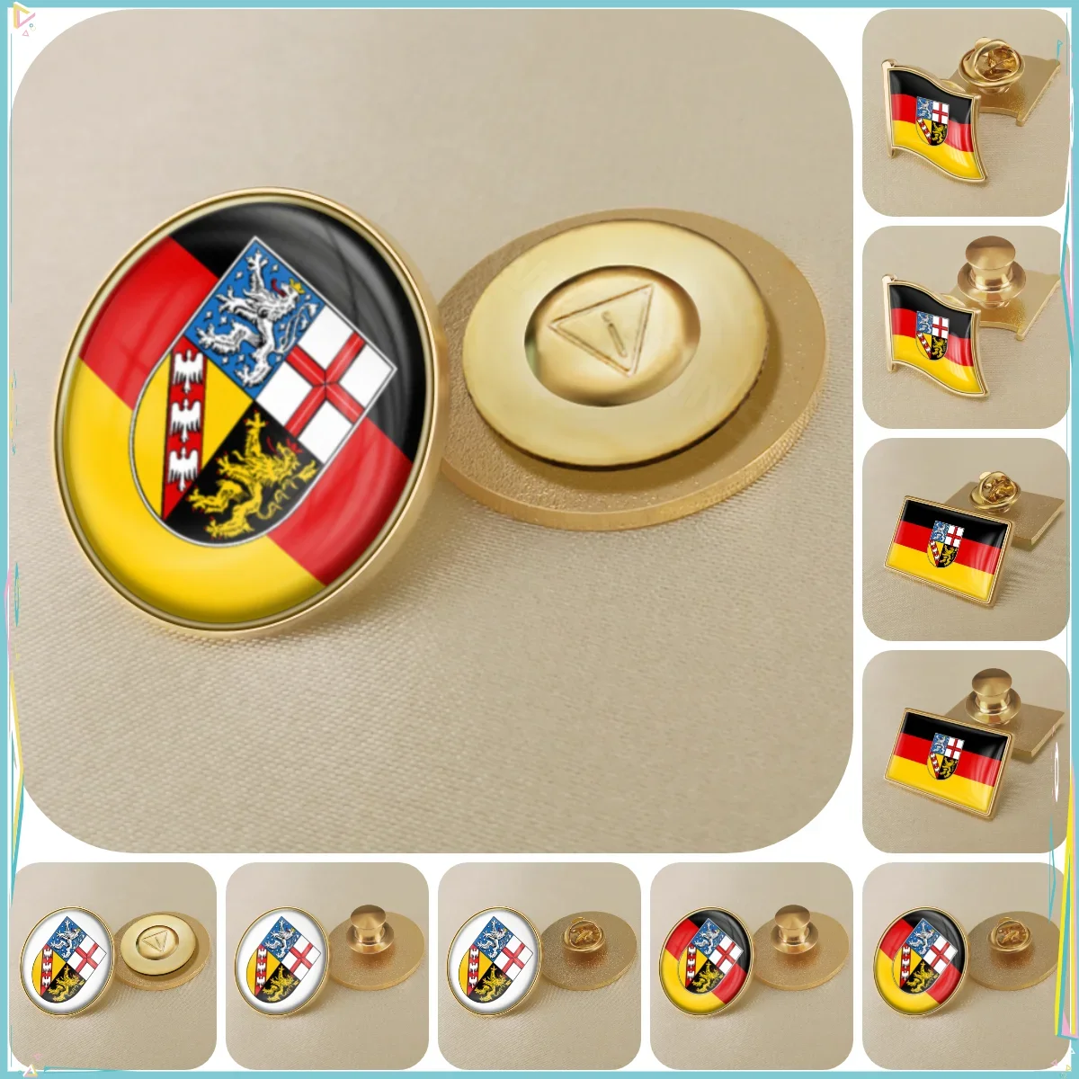 Фото درland of Germany Брошь с флагом Значки Нагрудные значки №2