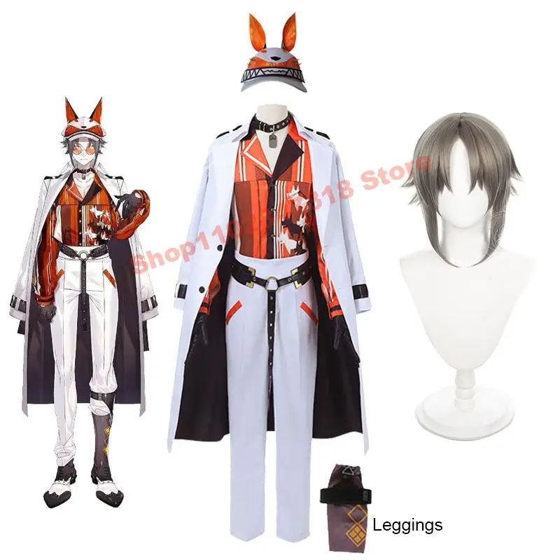 

Nijisanji Mysta Rias Cosplay Costume Vtuber Mr.Rias Wig Headgear Luxiem Fox Hat Virtual YouTuber Live Streaming Clothing