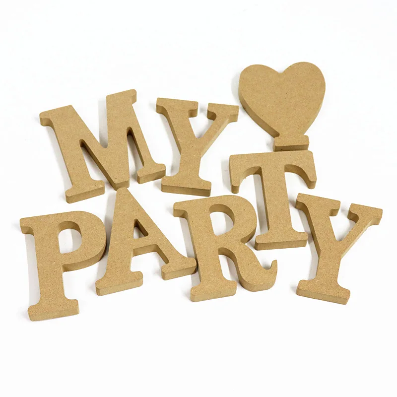 

Wooden Alphabet Letter DIY Collocation Personalised Ornament Name Design Wedding Birthday Party Home Decoration Craft Prop