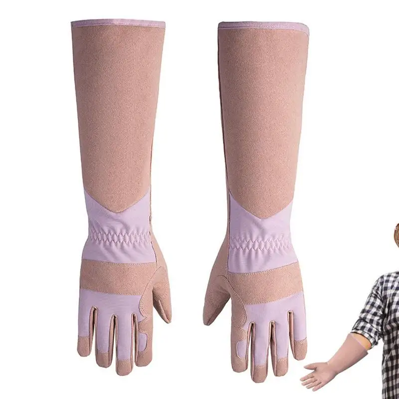 

Садовые перчатки, защитные перчатки для посадки, Защитная перчатка из искусственной кожи для рук, перчатка для обрезки, дышащая мягкая защита рук