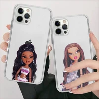 lovely doll bratz phone case for iphone 11 12 13 mini pro xs max 8 7 6 6s plus x 5s se 2020 xr clear case