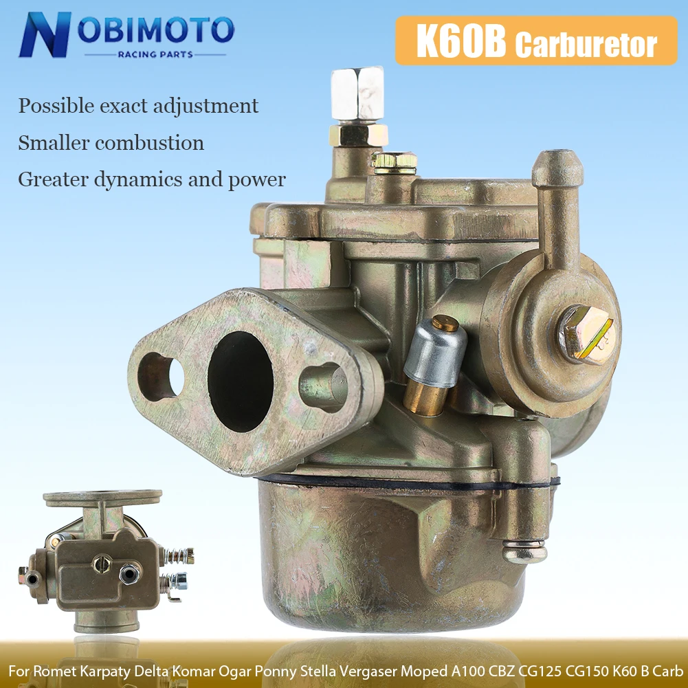 Тюнинг карбюратора мотоцикла K60B для Romet Karpaty Delta Komar Ogar Ponny Stella Vergaser Moped