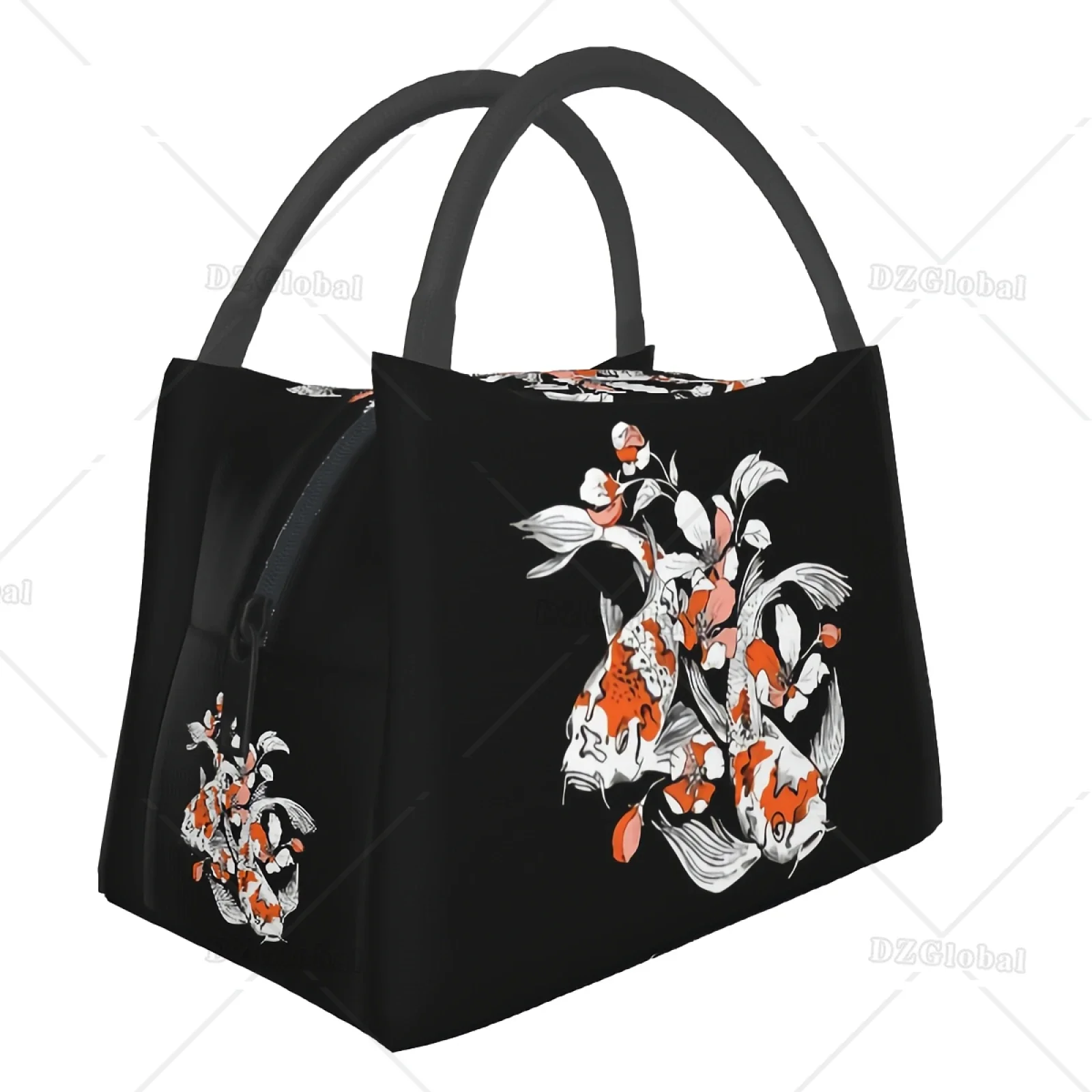 Женская Сумка Для Обеда Koi &amp Sakura С Рисунком Рыбы И Цветов Многоразовая