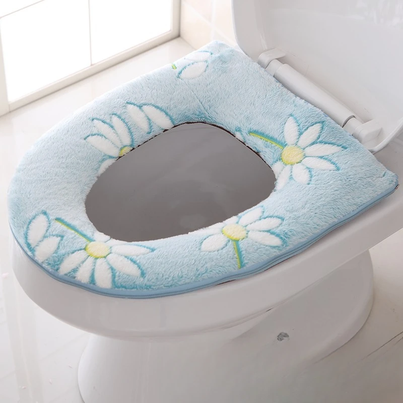 Чехол на сиденье унитаза всесезонный универсальный приятный для кожи аксессуары