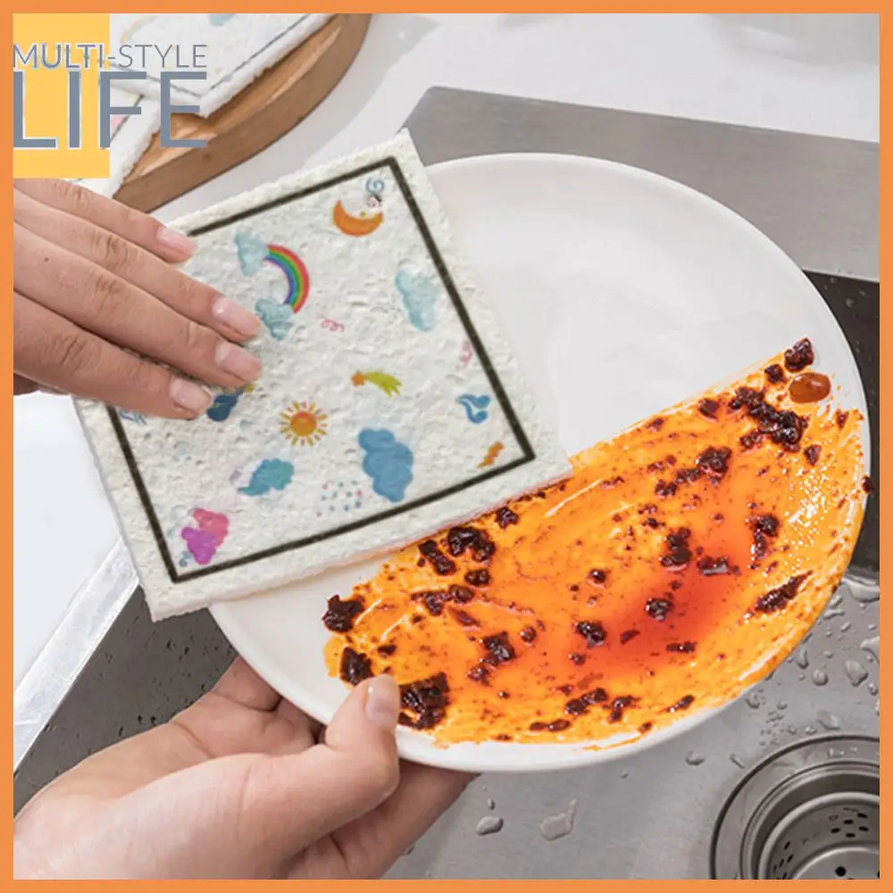 

5g/8g/10g Scouring Pad Dishwashing Cloth Kitchen Cleaning Dishcloth Absorbent Lint-free Cleaning Cloth Household Cleaning Tools