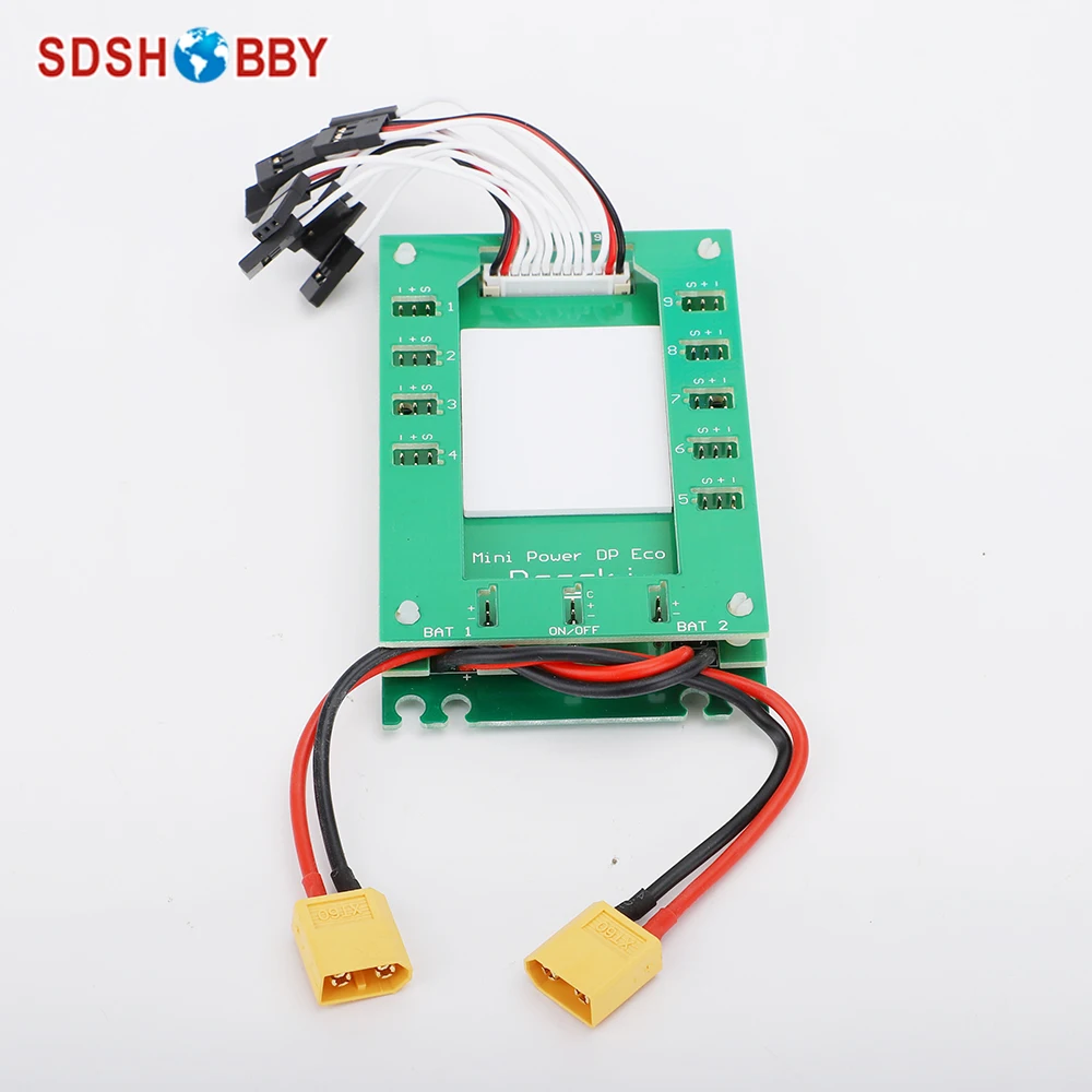 Mini Servo Section Board with Dual Power Input Wire and Electronic Switch Green Color | Parts &amp Accs