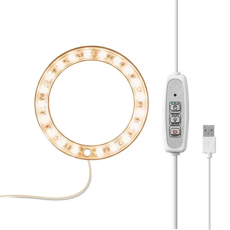 

Full Spectrum LED Plant Light - 4 Dimmable Brightness Grow Light For Indoor With USB Height Adjustable Growing Lamp 5V Low
