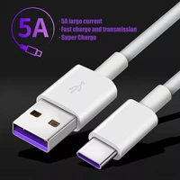5a usb type c cable for samsung s20 s9 s8 huawei p30 pro fast charge mobile phone charging wire white cable usb charging 222