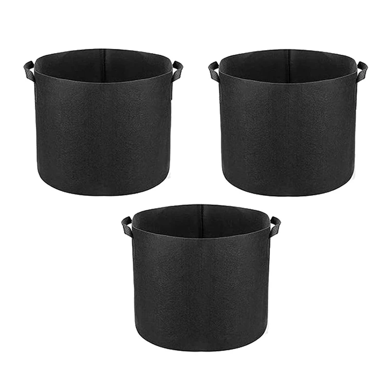 

3 Pack 5 Gallon Grow Bags,Plants Pots With Handles,Indoor & Outdoor Grow Containers For Plants,Vegetables And Fruits