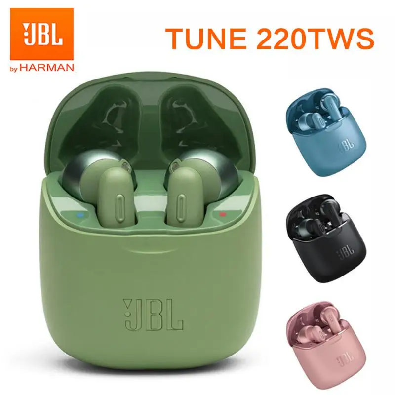 JBL TUNE 220 TWS True Wireless Bluetooth Headphone Earphones JBL T220TWS Stereo Earbuds Bass Sound Jbl Headphones Headset Mic